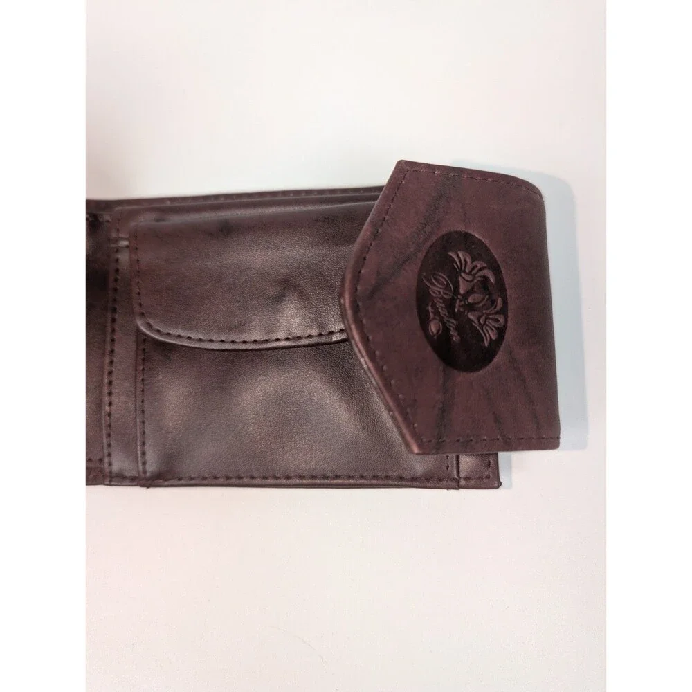 Buxton Genuine Leather Wallet Brown Bifold Organizer Coin Pocket ID Holder NIB